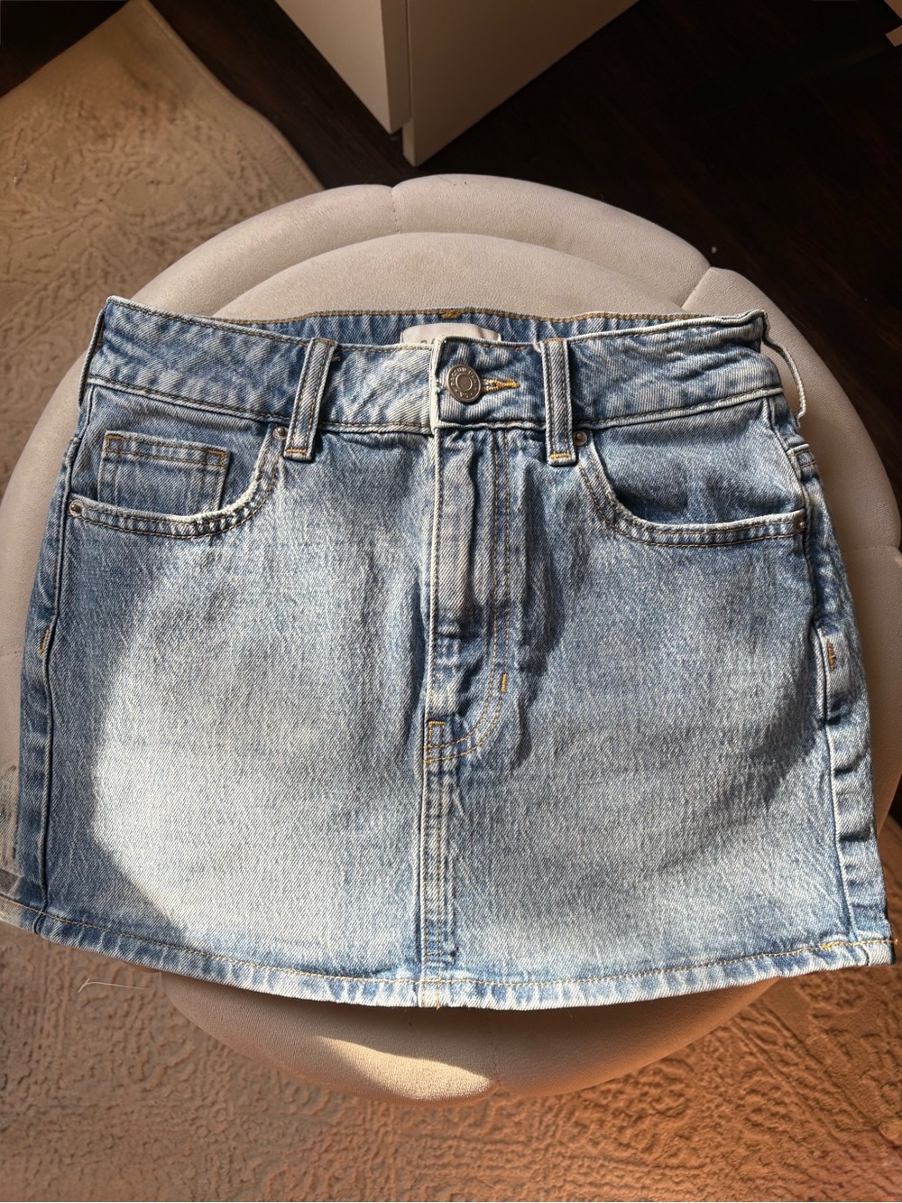 PacSun Light Blue Denim Mini Skirt
